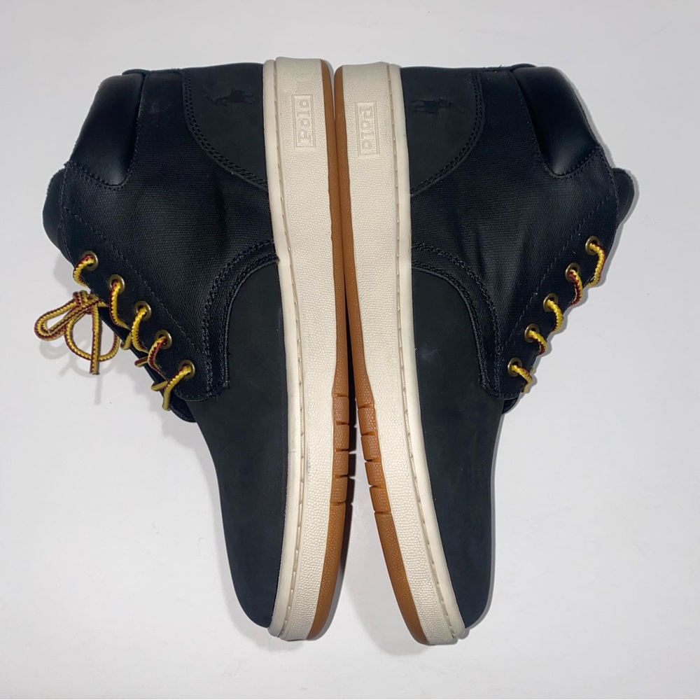 POLO RALPH LAUREN  Shrunken Nubuck BLACK COLOR MEN  Sneaker Boot SIZE 8.5